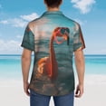 thumbnail image 4 of Balery Swimming Goggled Flamingo Camisas hawaianas de manga corta para hombre, camisas playeras de corte holgado, camisas de vacaciones con botones,XX-Large, 4 of 7