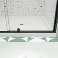 thumbnail image 5 of 38-42"W x 71"H Sliding Shower Door, Piovt Swing Glass Shower Door with 1/4"(6mm) Clear SGCC Tempered Glass, Pivot Frame Sliding Shower Door for Bathroom, Matte Black, Reversible Installation, 5 of 7