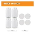 thumbnail image 2 of 1 Gallon Mason Jar with White Airtight Lid (Pack of 4) | Regular Glass Canisters with Airtight Lids | Large Mouth Glass Jar for Food Storage, Canning, Fermentation, Pickling, 2 of 6