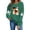 X98-NSLGXD Army Green Halloween Sweatshirt for Women, variant on NSLGXD Halloween Sweatshirts for Women Spooky Ghost Graphic Pullovers Stretch Work Round Neck Long Sleeve Y2k Tops Halloween Costumes