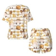 thumbnail image 5 of Naloa Cute Bee Gnome Women's Short-Sleeved Pajama Set, Loungewear, Summer pajamas, Breathable Cozy - Small, 5 of 9
