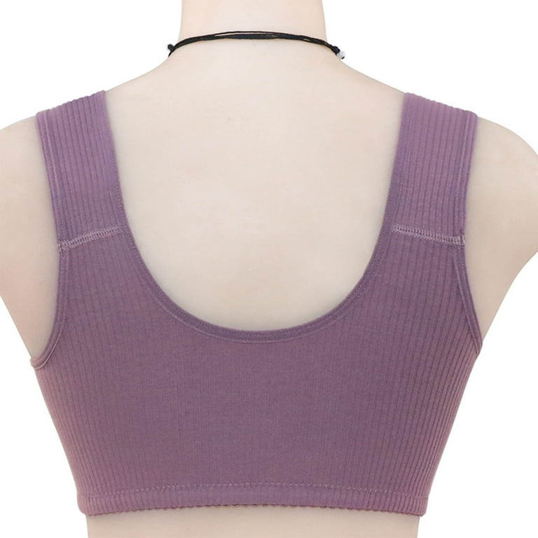 RYRJJ Clearance Plus Size Sports Bras for Women Cotton Comfort Front  Closure Bra No Underwire Push up High Support Large Racerback Everyday  Bras(Purple,42) 