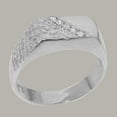 thumbnail image 2 of LBG British Made 18k White Gold Cubic Zirconia Mens band Ring - 33 size options - Size 8.5, 2 of 6