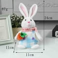 thumbnail image 3 of MOQLOM Easter Bunny Decoration, 1pc Lighted Plush Easter Bunny, Spring Indoor Outdoor Decoration Gifts for Rabbit Lovers Kids Adults, 9.4×4.3 Inch, 3 of 3