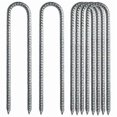 thumbnail image 1 of Ground Stakes, 6 Pack 12 Inch U Shaped Trampoline Pegs, Heavy Duty Ground Stakes for Camping, 1 of 4
