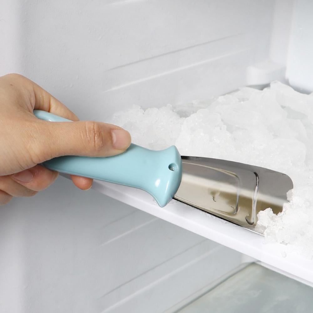 YUELU 1Pcs Multifunctional Stainless Steel Deicing Shovel Refrigerator ice Shovel with Plastic Handle Kitchen Cleaning Gadgets Tools for Fridge 