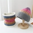 thumbnail image 3 of MPWEGNP Hat and Scarf Set Womens Earmuffs Add Flocking Thermal Cycling Warm Winter Knitting, 3 of 3