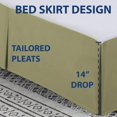 thumbnail image 2 of czcpp-Double Brushed Microfiber Pleated Easy Fit Bed Skirt, Ultra Soft, and Wrinkle Resistant - Sage, Twin, 2 of 4