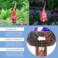 thumbnail image 5 of Exhart  Solar Hand Blown Pearlized Glass Spiral Flame Garden Stake with Metal Finial Detail, 36 Inch, 5 of 7
