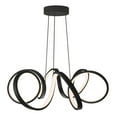 thumbnail image 1 of Artika Swirl Ribbon Modern LED Pendant Light Fixture, Matte Black, 1 of 5