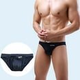 thumbnail image 3 of BAMILL Men's Brief Cut Low Rise Bikini Brief Swimming Trunks Swim Brief Beach wear, 3 of 4