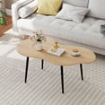 thumbnail image 4 of Gymax Cloud Shape Coffee TableIrregular Center Table w/ Metal FrameWooden Table Natural, 4 of 10