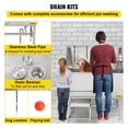 thumbnail image 6 of VEVOR 50" Stainless Steel Dog Grooming Tub - Professional Pet Bath Station w/ Steps, Left Door, Faucet & Accessories, 6 of 9