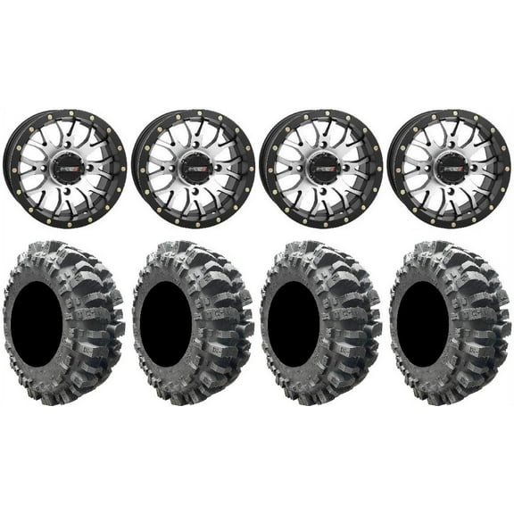 System 3 ST-3 Machined 14" Wheels 27" Bogger Tires Sportsman RZR Ranger