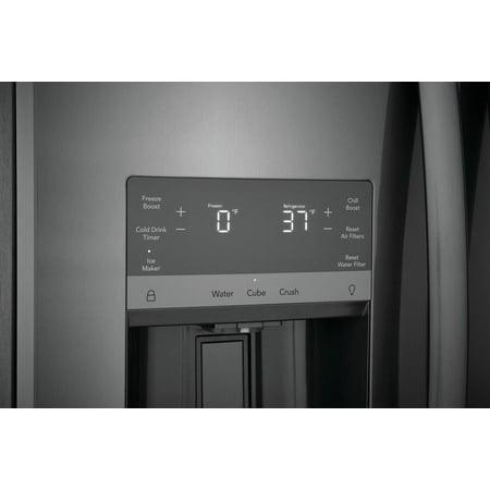 Frigidaire - Gallery 25.6 Cu. Ft. Side-by-Side Refrigerator - Black stainless steel