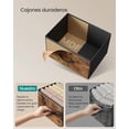 thumbnail image 4 of SONGMICS HOME Cómoda, 6 Cajones de Tela, Acero, MDF, Tela no Tejida, para Dormitorio, Armario, Pasillo, Salón, Marrón Rústico y Negro Tinta, 4 of 5