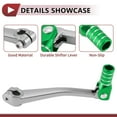 thumbnail image 3 of Unique Bargains Folding Motorcycle Gear Shifter Lever for Bosuer 125 Aluminum Alloy Pedal Shift Lever Arm Titanium Tone Lever Green Head with Silver Tone Ring, 3 of 6