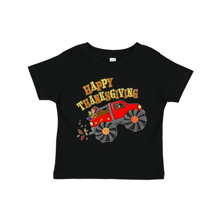 

Inktastic Happy Thanksgiving Monster Truck with Turkey and Food Gift Toddler Boy or Toddler Girl T-Shirt