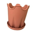 thumbnail image 4 of oshhni Flowerpot with Base Home Decor Flower Plant Container for Floor Desktop Cafe Orange, 4 of 9