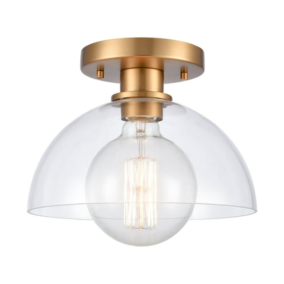 Elk Home 10-Inch Wide Julian Semi Flush Mount Modern-Brushed Gold