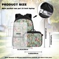thumbnail image 4 of Yspwyqan Backpack Set for High School, Vintage Rose Floral Girls Backpack Lunchbox Set with Front Pocket, Lightweight Large Capacity Fits 14 Inch Laptop Bookbags for Elementary Travel, 4 of 7