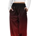 thumbnail image 3 of DYMADE Women Plus Size Casual Printed High Waist Sports Jogging Wide Legs Pants, 3 of 4