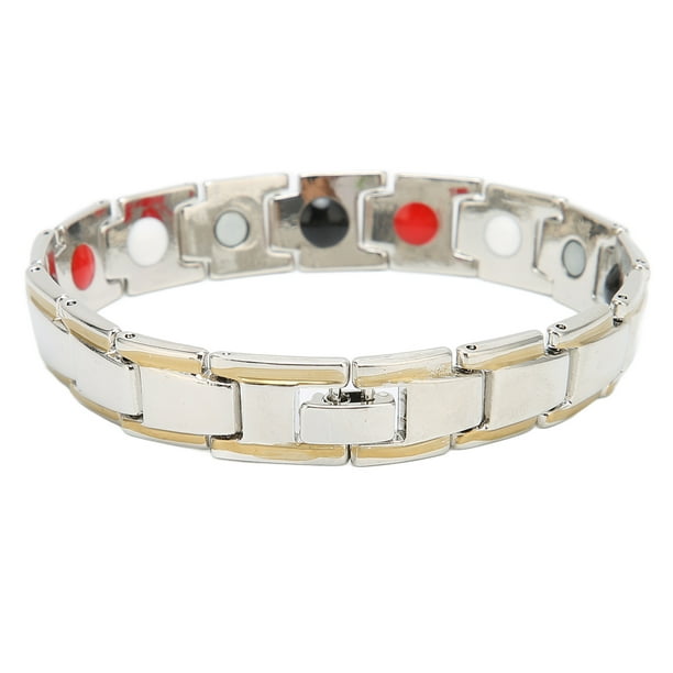 Pulsera De Acero De Titanio, Pulsera De Terapia Magnética, Longitud Ajustable, Compacta, Portátil, Elegante Para Viajes De Oficina Para Fiestas De Vacaciones ANGGREK Otros