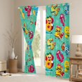 thumbnail image 3 of Homewish Boys Funny Number Black Out Curtains, Turquoise Cartoon Curtains Pack of 2 (42x63 Each), Square Triangle Abstract Bedroom Curtains, Black Out Curtains Decor, 3 of 6