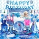 thumbnail image 2 of Decoraciones para fiesta de cumpleaños de Elsa, Frozen de Disney, vajilla de recuerdo para niña princesa Anna, plato de papel, pancarta de paja, globos, suministros para fiesta, 2 of 5