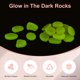 thumbnail image 2 of Uxcell 20-Pack Rocas Brillantes en la Oscuridad, 1.77" Decoraciones de Jardín de Resina Luminosa Piedras [Naranja], 2 of 6