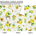 thumbnail image 5 of Lemon & Sunflower Tablecloth for Spring Summer, 60 x 84 Table Cloth with Umbrella Hole and Zipper, Perfect for Kitchen Dining Room Picnic Party Banquet, Outdoor Indoor Use, 5 of 5