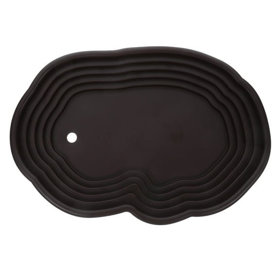 ADDHAT 1Set Reptile Bathing Pool for Terrarium Bowl 15.4X10.4X1.8In