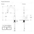 thumbnail image 3 of Kitchen faucet w/ pull down Sprayer, 1 handle, 1 or 3 hole Stainless Matte Black, 3 of 8