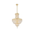 thumbnail image 6 of Elegant Lighting Tranquil 12-Light Crystal & Steel Chandelier in Gold, 6 of 10