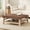Brown, variant on Noble House 41.5" Square Tufted Wooden Ottoman Coffee Table with Storage Shelf, PU Leather Upholstered Footstool, Brown