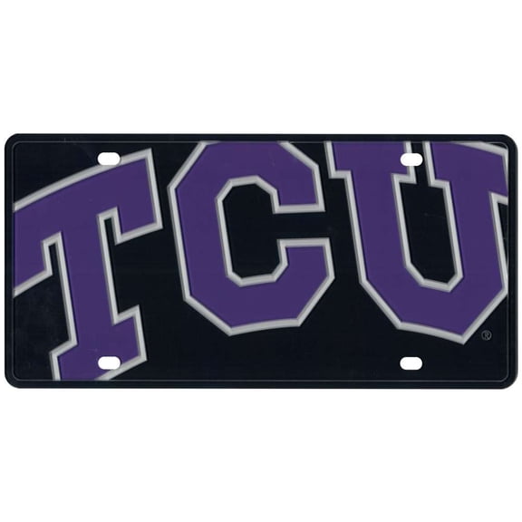 Tcu Horned Frogs Full Color Mega Inlay License Plate