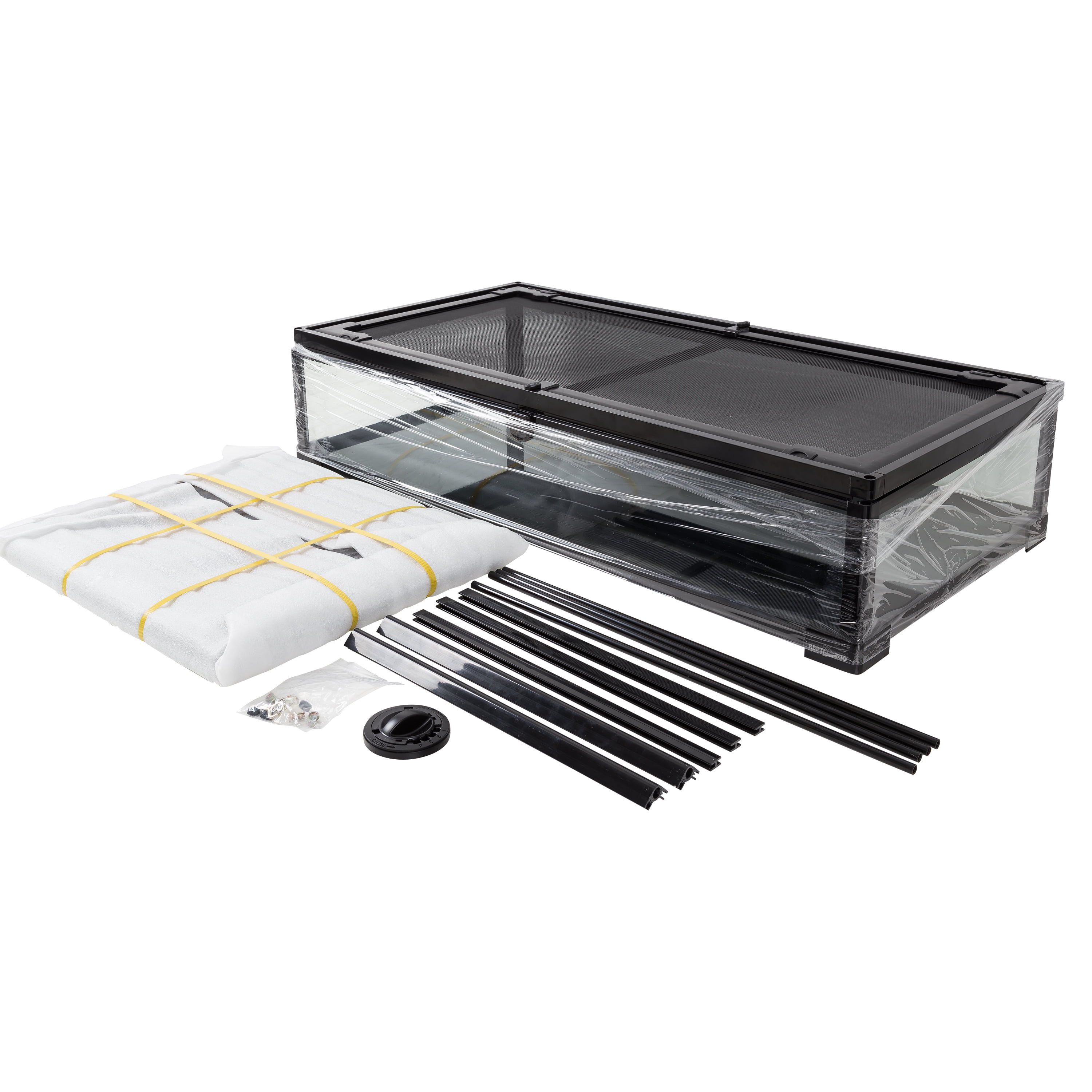 67 Gallon Full Glass Reptile Terrarium for Reptile, Black