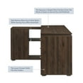 thumbnail image 5 of BELLEZE Trition L Shaped Computer Desk Home Office Corner Desk With Open Shelves And Drawers, Dark Walnut, 5 of 7