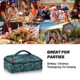 thumbnail image 7 of Iauyy Casserole Carrier for Hot Food Insulated Casserole Travel Carry Bag with Lid Food Warmer Bag for Party/Picnic,Cyan-green Amber Butterfly, 7 of 7