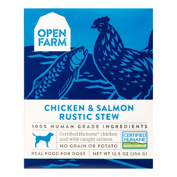 Open Farm Chicken & Salmon Rustic Dog Stew, 12.5 Oz, Pack of 12