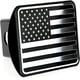 thumbnail image 3 of Tapón antipolvo para remolque de metal con forma de bandera nacional y barra blanca tridimensional 3D, tapa protectora de boca cuadrada para coche, 3 of 6