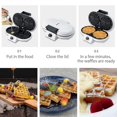 thumbnail image 3 of Stainless steel waffle maker for breakfast with double heart plates, 3 of 5
