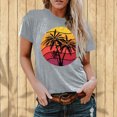 thumbnail image 2 of RKSTN T-Shirts Graphiques pour Femmes Col Rond Manches Courtes Blouse de Plage Hauts Aguichant Impression Régulière Chemises, 2 of 5