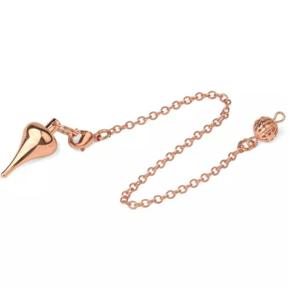 HOOUN Spiral COPPER Pendulum - Divination, Metaphysical, Healing Crystals and Stones-Rose Gold (02#)