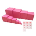 thumbnail image 3 of Montessori Materials Pink Aprendizaje Juguete educativo Motor fino Habilidad Tamaño Juego Profesional para preescolar Avión Viaje Coche CUTICAT Torre Rosa Montessori, 3 of 8