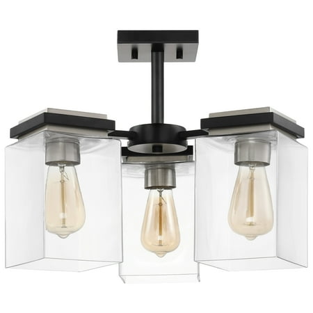 

Nuvo Lighting 60/7658 Crossroads 3 Light 18 Wide Semi-Flush Ceiling Fixture - Black