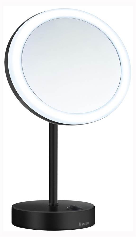 Dual Lighted Led MakeUp Mirror in Matt Black Finish