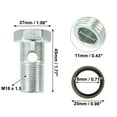 thumbnail image 4 of Unique Bargains 2 Set Universal Auto Banjo Bolt Brake Line Fitting Adapter Kit M18 x 1.5 with 18mm ID Washer, 4 of 6