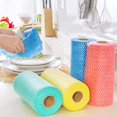 thumbnail image 4 of Roll of 50pcs Disposable Nonstick Wiping Rags House Cleaning Cloth Kitchen Dish Cloths， Color Ramdom, 4 of 6