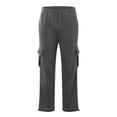 thumbnail image 4 of NIEWTR Mens Cargo Pants Fabric Athletic Pants with pockets Lounge Open Bottom Casual Pants Fleece Cargo Pants for Men (Dark Gray,XL), 4 of 9